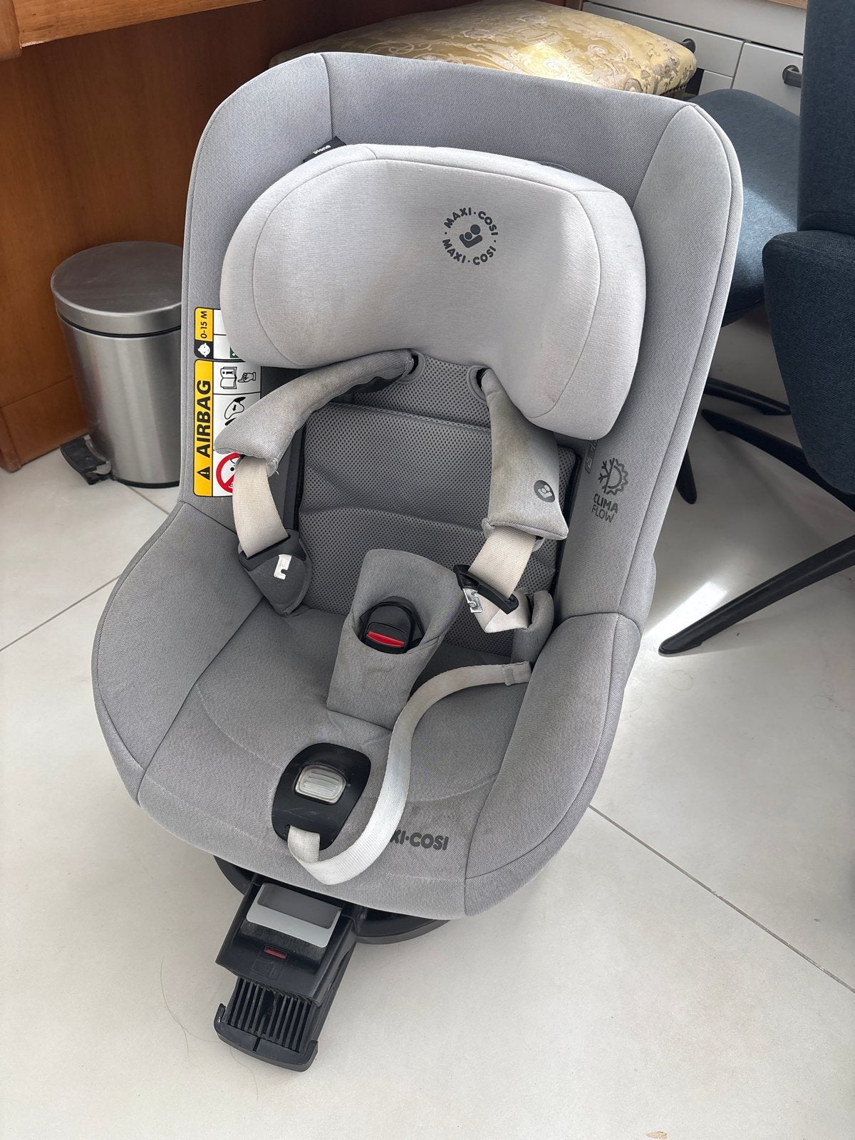 Maxi-Cosi Stone i-Size Autostoel - Grijs, Kinderen en Baby's, Autostoeltjes, Ophalen, 0 t/m 18 kg, Zijbescherming, Zo goed als nieuw