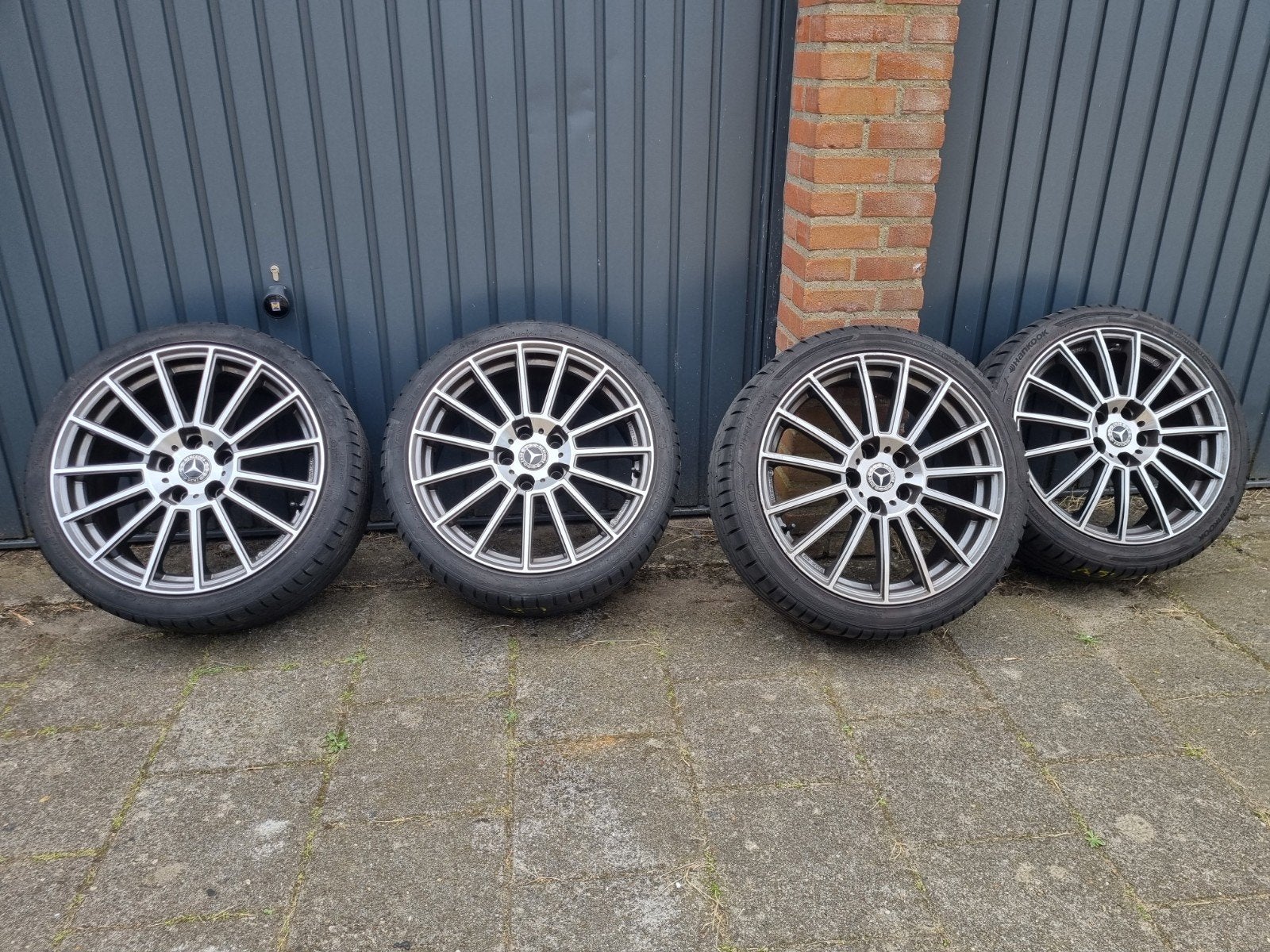 18 inch Multispaak Velgen met Banden 5x112 Mercedes SLK, Auto-onderdelen, Banden en Velgen, Ophalen, 18 inch, Gebruikt, Velg(en)