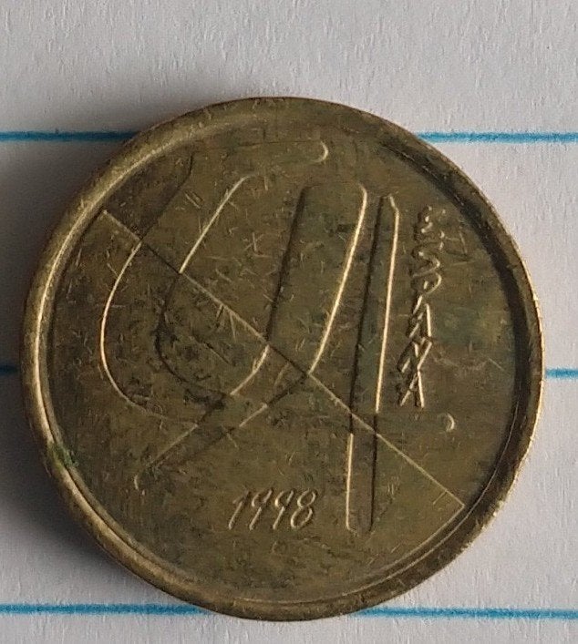 5 ptas 1998 munt, volgnr 70.1, Ophalen of Verzenden, Overige landen, Losse munt