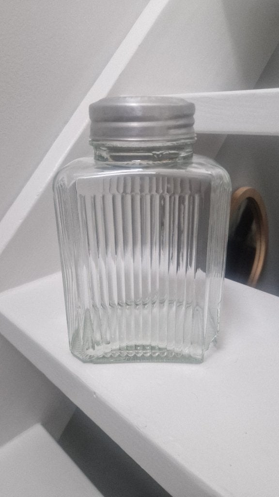 GEZOCHT! Glazen pot metalen deksel vintage, Ophalen