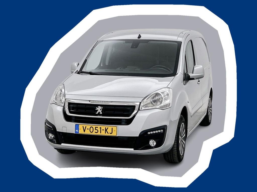 Peugeot Partner 120 1.6 BlueHDi 75 L1 Premium Pack Navigatie, Auto's, Voorwielaandrijving, Stof, Gebruikt, 4 cilinders