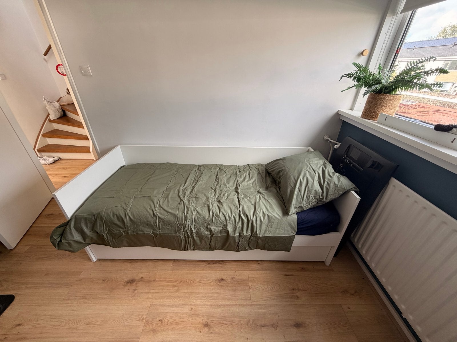 IKEA Vihals bed met onderschuifbed, Ophalen, Overige materialen, Wit, Tweepersoons