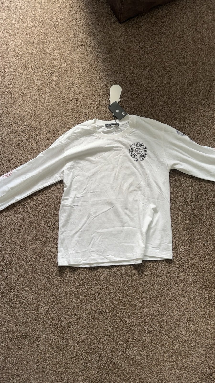 Chrome Hearts Comme des Garçons Longsleeve Maat L, Maat 52/54 (L), Chrome Hearts, Wit, Nieuw