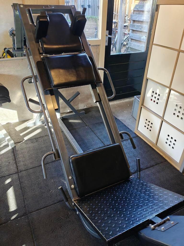 Leg Press & Hack Squat PowerMark, Sport en Fitness, Fitnessmaterialen, Zo goed als nieuw, Overige typen, Benen, Buik, Rug, Ophalen