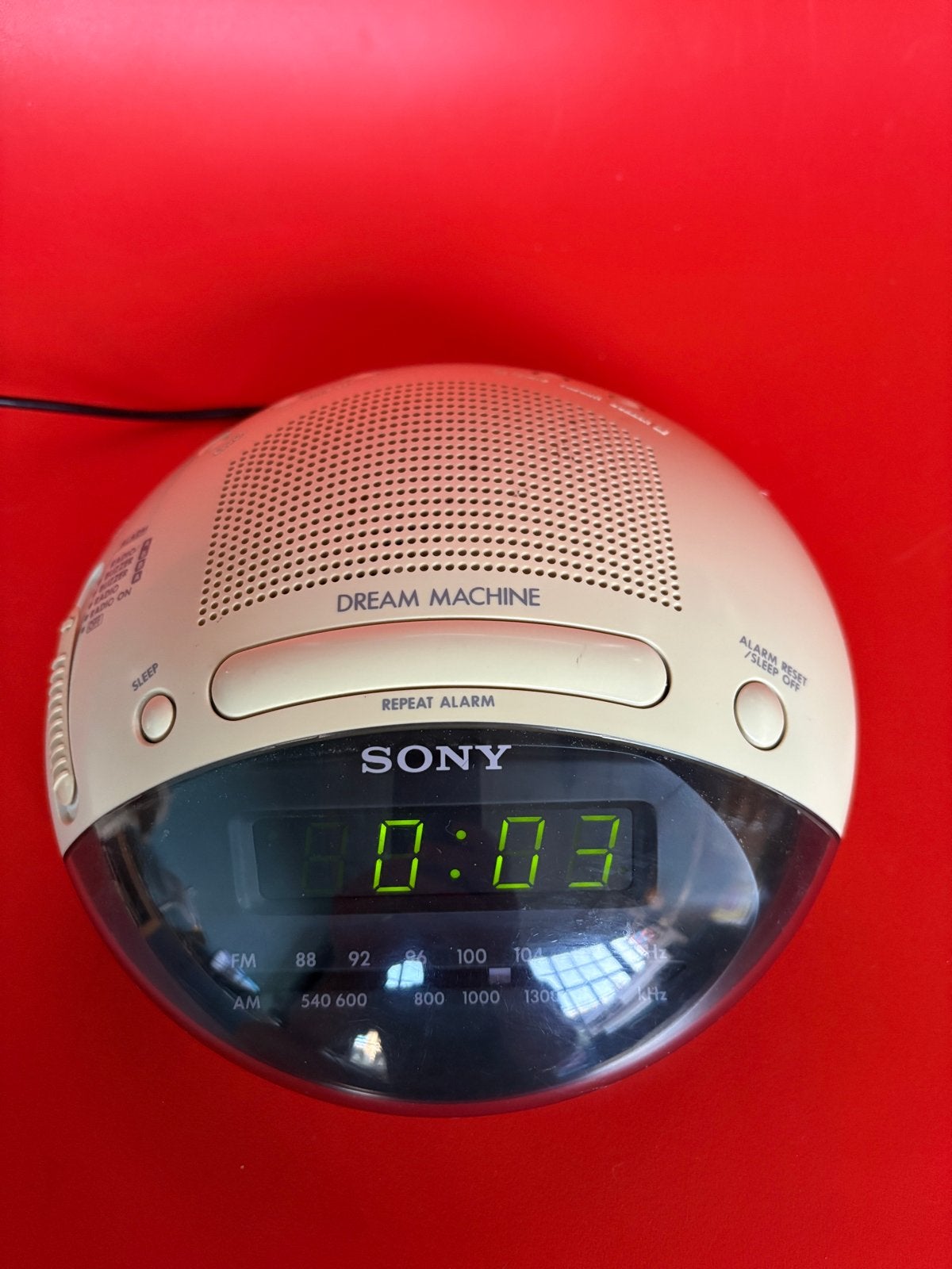 Vintage Sony Dream machine ICF-C790 Wekkerradio AM/FM, Ophalen of Verzenden, Gebruikt, Digitaal