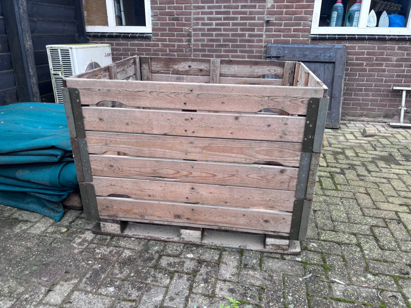 Pallet randen stapelbaar, Tuin en Terras, Ophalen, 1 tot 2 meter, Minder dan 3 meter, Zo goed als nieuw