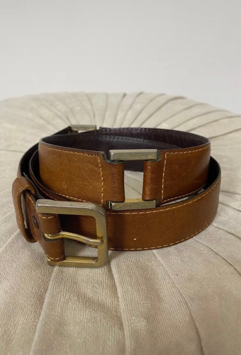 Damesriem – donkerbruin echt leer – maat 95, Kleding | Dames, Verzenden, Echt leder, 90 tot 100 cm, Heupriem
