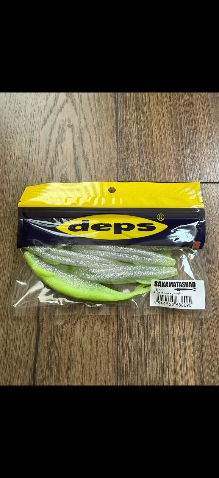 Deps Sakamata Shad 6 inch (ca. 15 cm) Chart Laser, Watersport en Boten, Ophalen of Verzenden