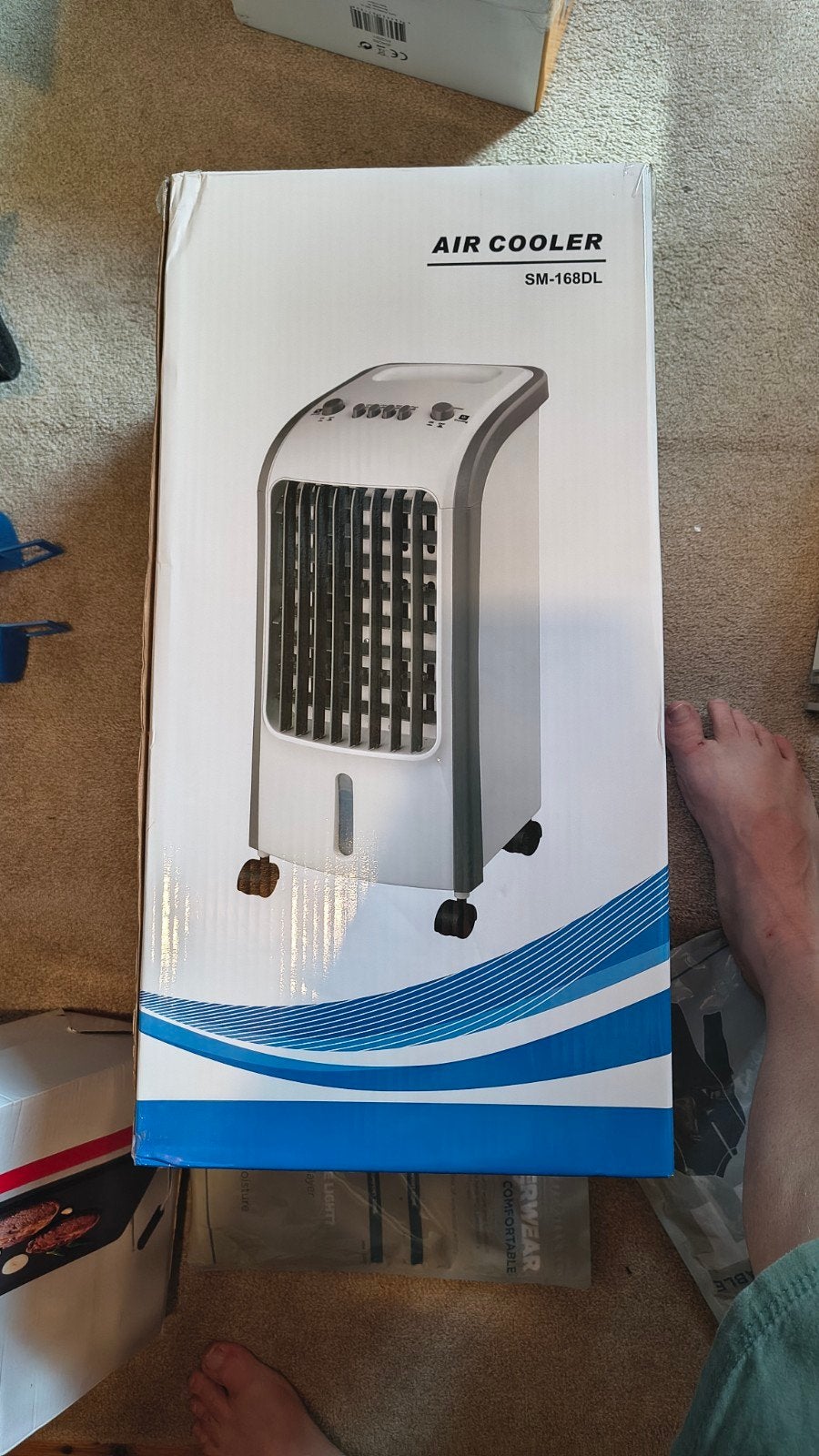 Aircooler 55 vast nieuw, Witgoed en Apparatuur, Ophalen, Minder dan 60 m³, Nieuw, 3 snelheden of meer