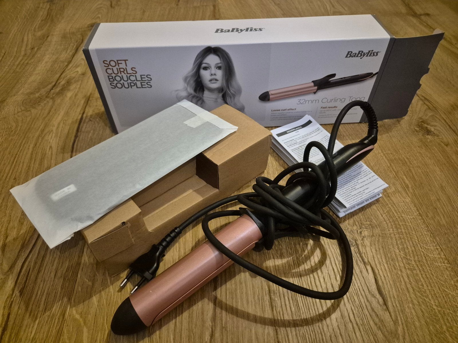 BaByliss Krultang 32mm - Soft Curls, Ophalen of Verzenden, Zo goed als nieuw, Krultang of Stijltang