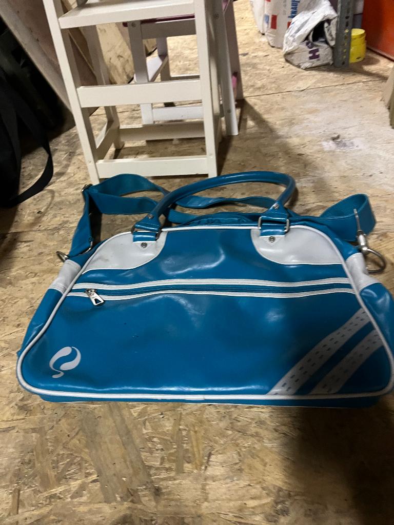 Retro Puma Sporttas - Blauw/Wit - Jaren '70, Ophalen of Verzenden, Gebruikt, Blauw, Overige materialen
