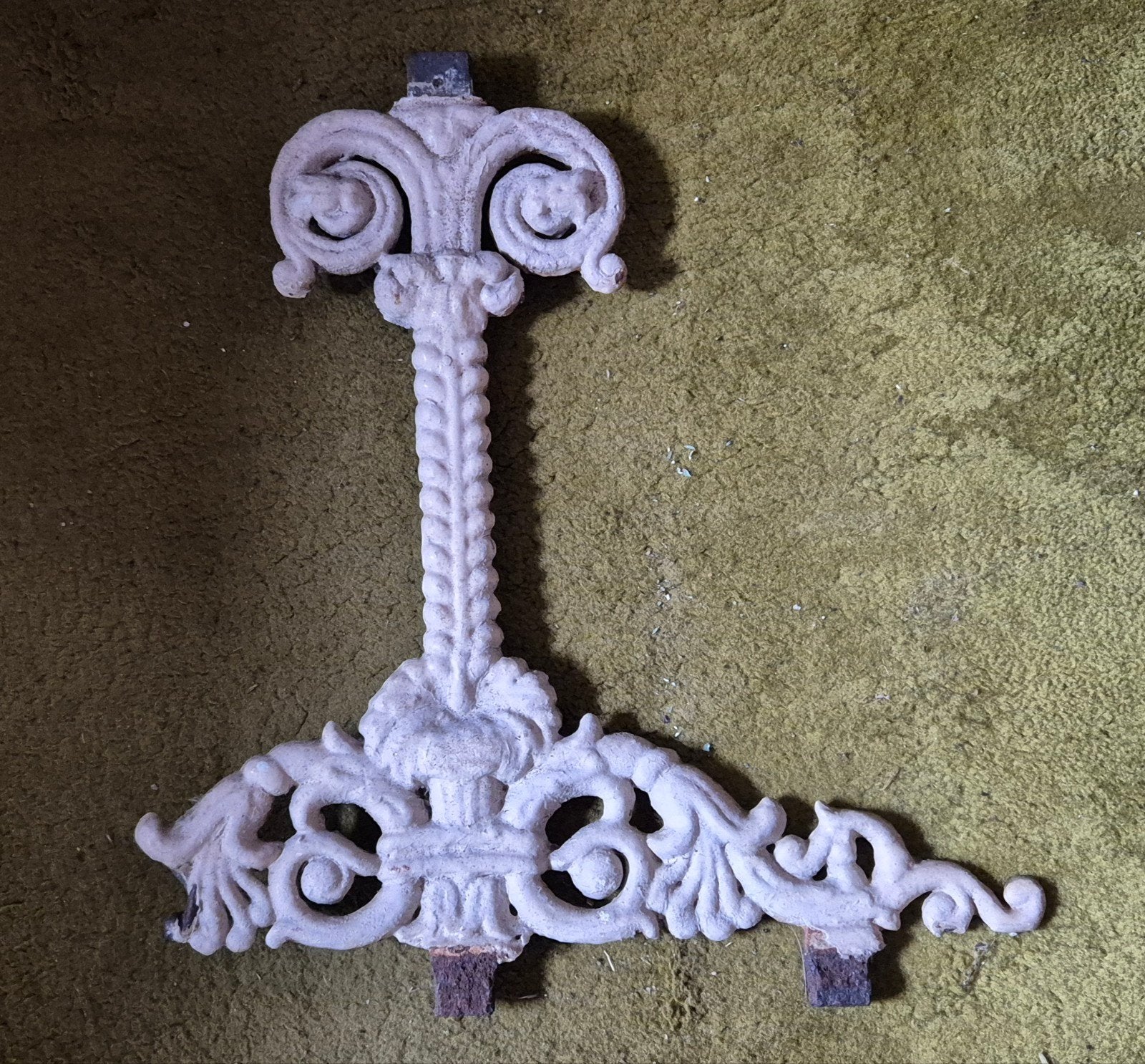 Antiek gietijzeren ornament, decoratief stuk, Ophalen of Verzenden
