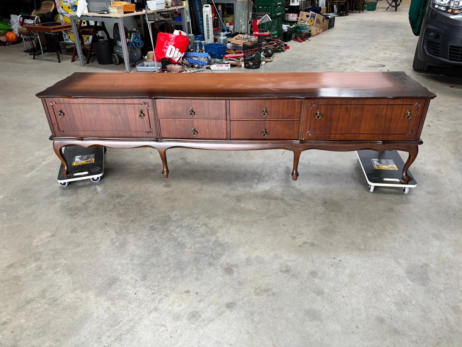 Vintage dressoir / tv meubel, Ophalen, Gebruikt, 200 cm of meer, Minder dan 100 cm