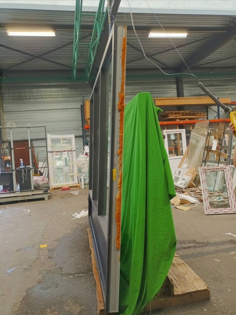 Kunststof Vast kozijn b307 x h264,6 cm Zwart    -2659-, Niet ingevuld, Kunststof, Gebruikt, Niet ingevuld