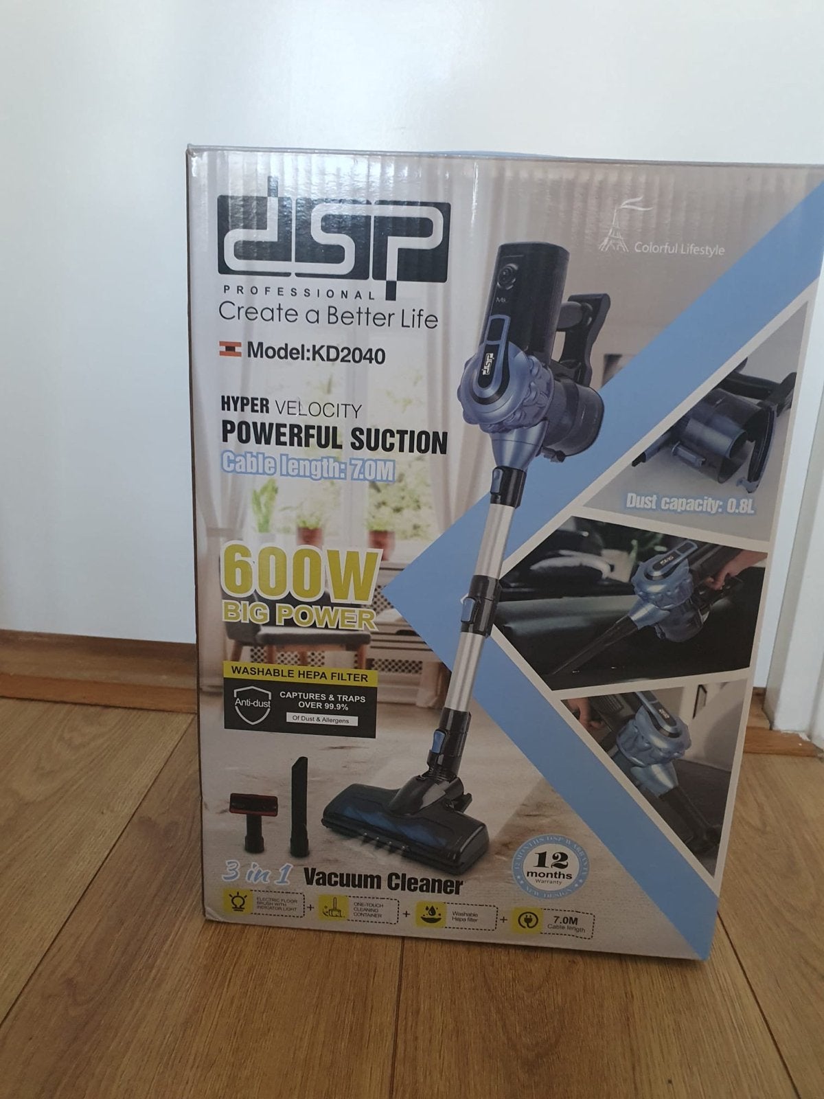 DSP Professionele Steelstofzuiger KD2040 - Nieuw in doos, Witgoed en Apparatuur, Stofzuigers, Nieuw, Ophalen of Verzenden, Minder dan 1200 watt