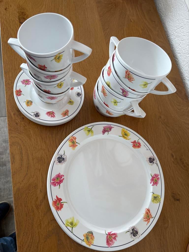 Mepal Rosti Janneke Brinkman klaproos servies  4 personen, Caravans en Kamperen, Kampeeraccessoires, Ophalen of Verzenden, Gebruikt