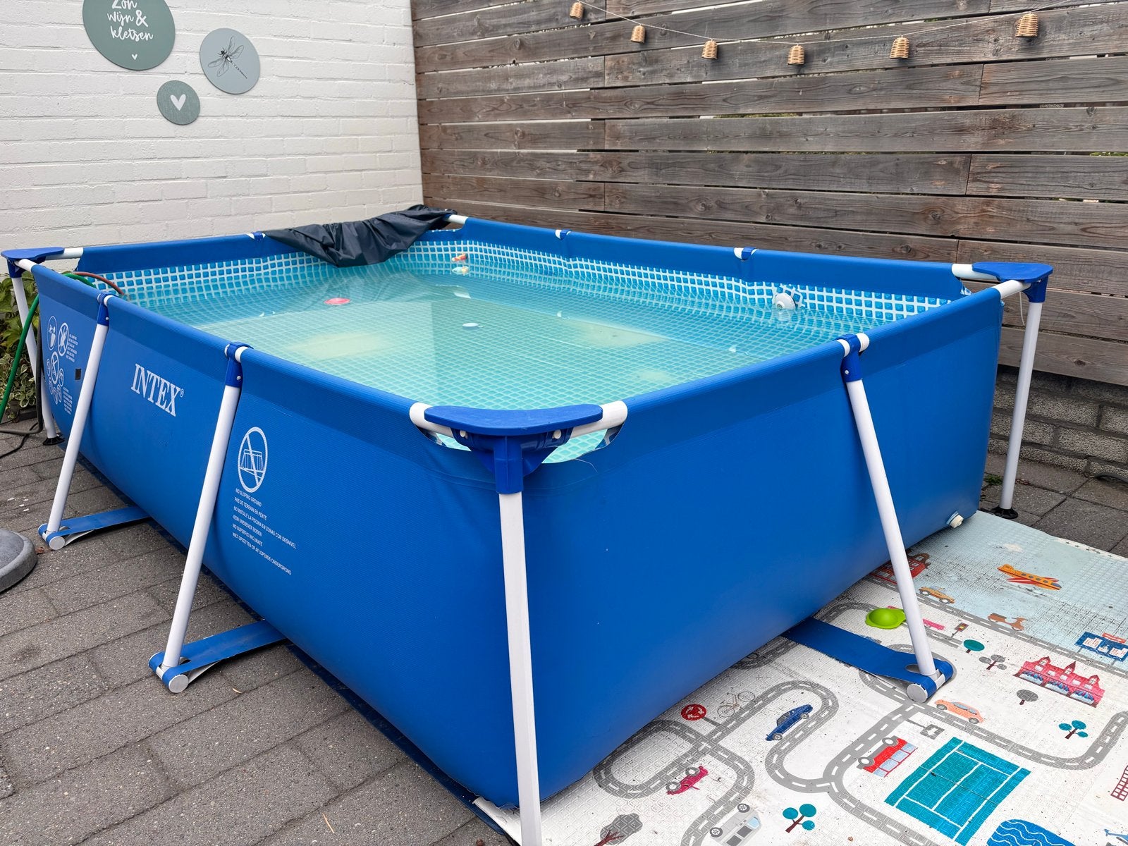 Intex zwembad 3x2m met afdekzeil, Tuin en Terras, Zwembaden, Ophalen, Gebruikt, Opzetzwembad, 200 tot 400 cm