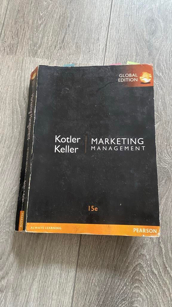 Marketing Management 15e Global Edition - Kotler Keller, Ophalen, Gamma, Gelezen, HBO