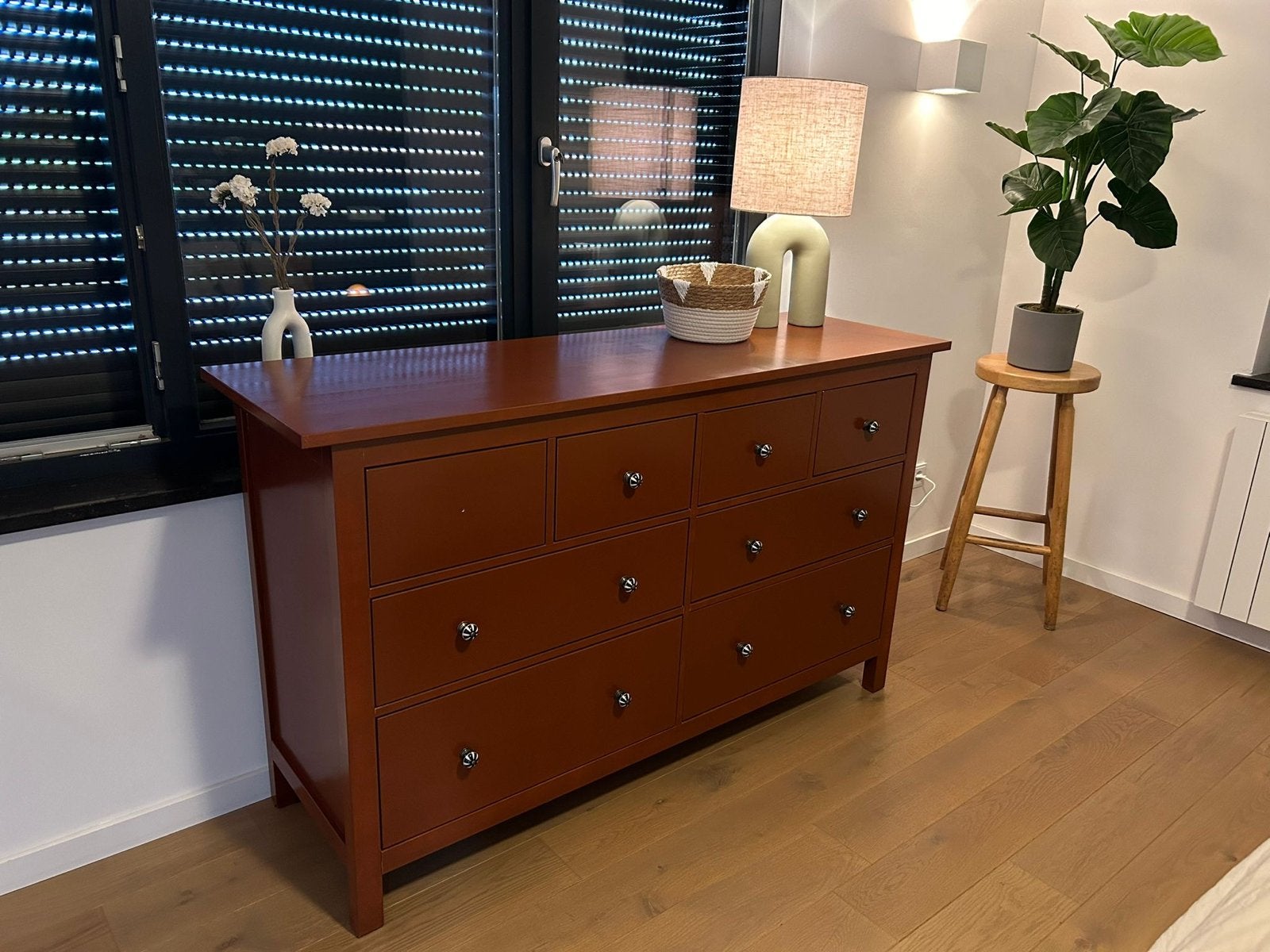 IKEA Hemnes Kast - 8 lades - Leverrood, Ophalen, 150 tot 200 cm, Met lade(s), 25 tot 50 cm