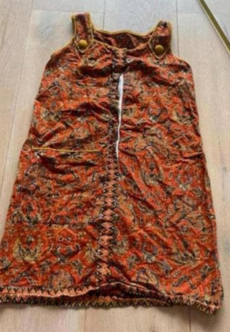 Batik retro s jaren 70, Ophalen of Verzenden, Zo goed als nieuw, Maat 36 (S), Rood