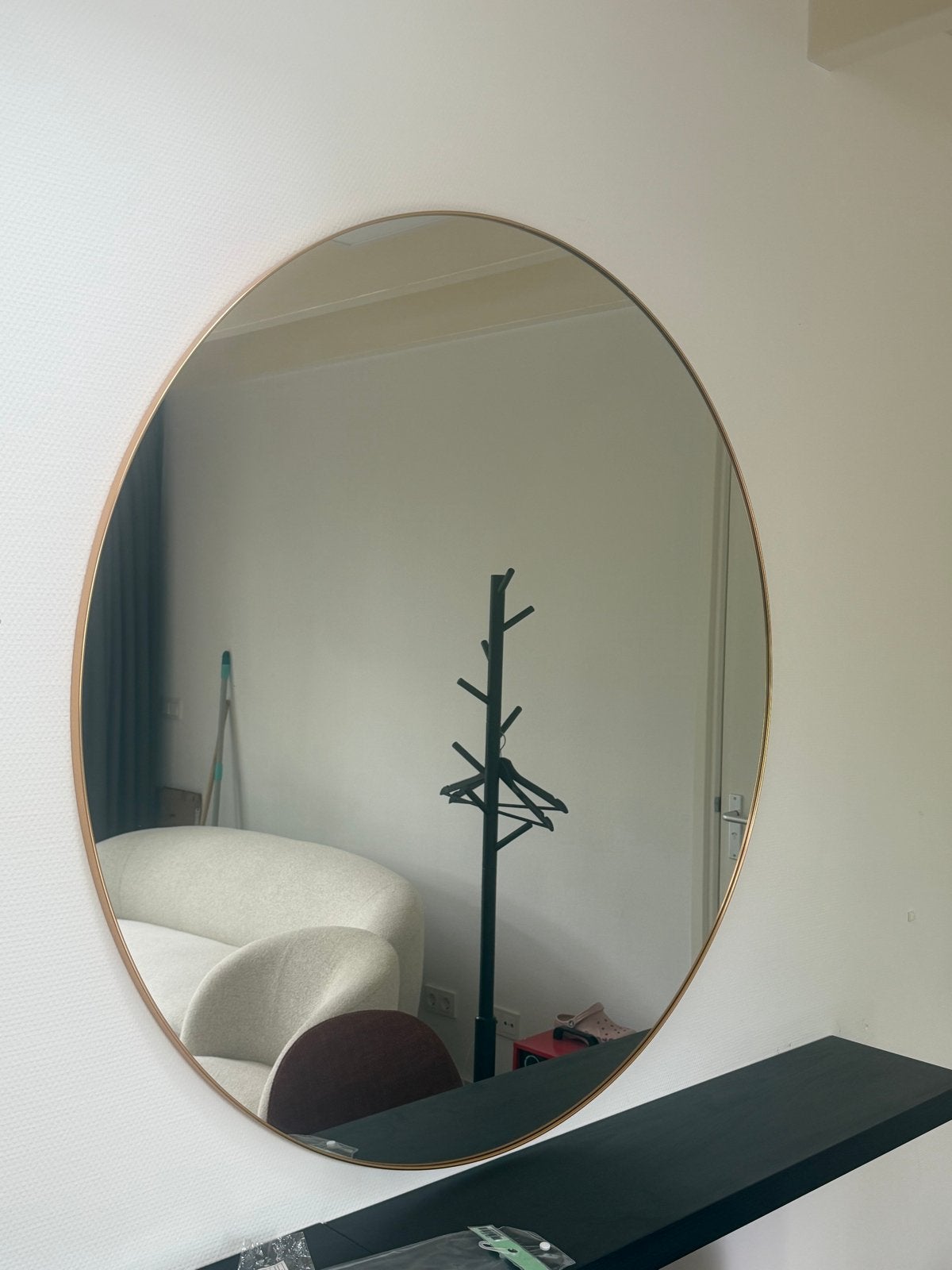 Ronde spiegel 120 cm - Zo goed als nieuw, Huis en Inrichting, Ophalen, 100 tot 150 cm, Rond, Zo goed als nieuw