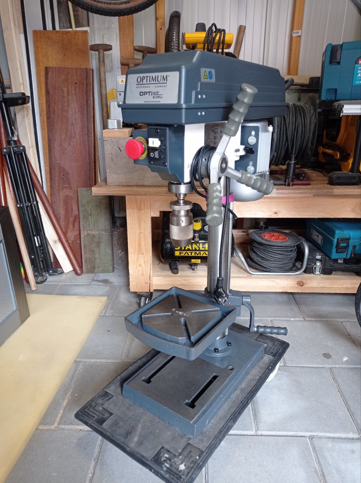 te koop Optimum Kolomboormachine, Doe-het-zelf en Verbouw, Gereedschap | Boormachines, Ophalen, Variabele snelheid, Zo goed als nieuw