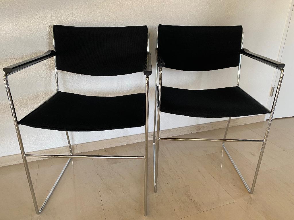 Twee eetkamerstoelen Arco, Huis en Inrichting, Stoelen, Ophalen, Twee, Zwart, Zo goed als nieuw
