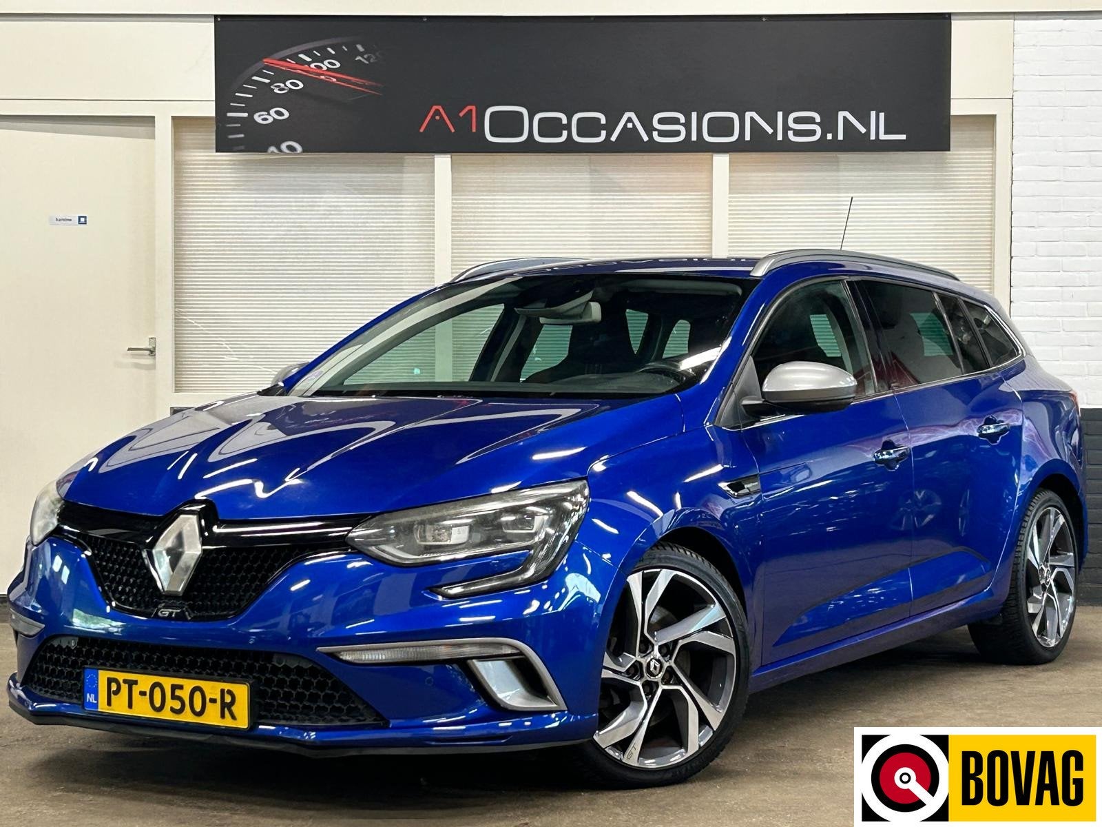 Renault Mégane Estate 1.6 TCe GT + BOSE + STOELVERWARMING !, Auto's, Gebruikt, 4 cilinders, Blauw, 1405 kg
