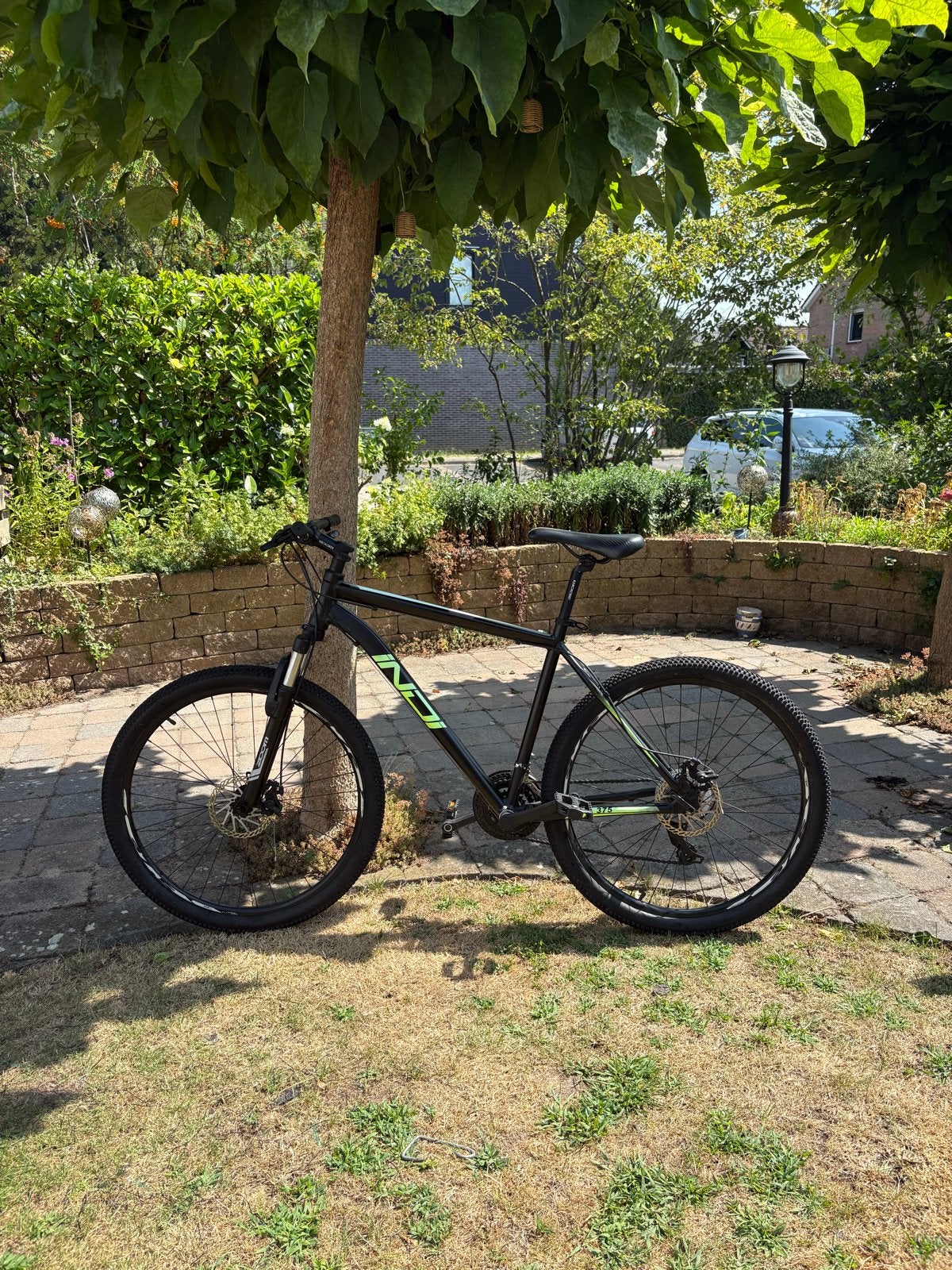 Indi Mountainbike zwart/geel, Fietsen en Brommers, Fietsen | Mountainbikes en ATB, Hardtail, Heren, 49 tot 53 cm, Zo goed als nieuw
