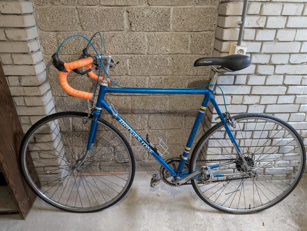 Vintage retro racefiets Bridgestone, Shimano 600 Group, Fietsen en Brommers, 28 inch, Gebruikt, 53 tot 57 cm, Ophalen