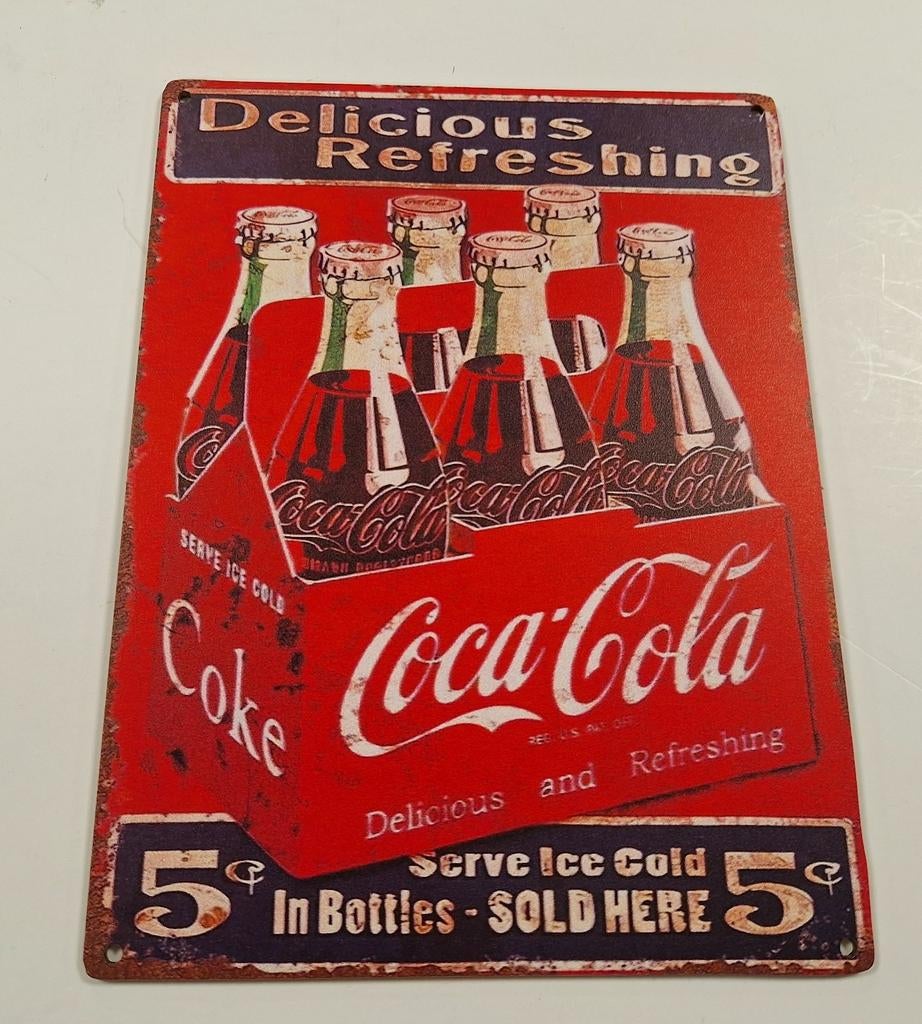 Wandplaat Coca-Cola, Ophalen of Verzenden, Zo goed als nieuw, Gebruiksvoorwerp