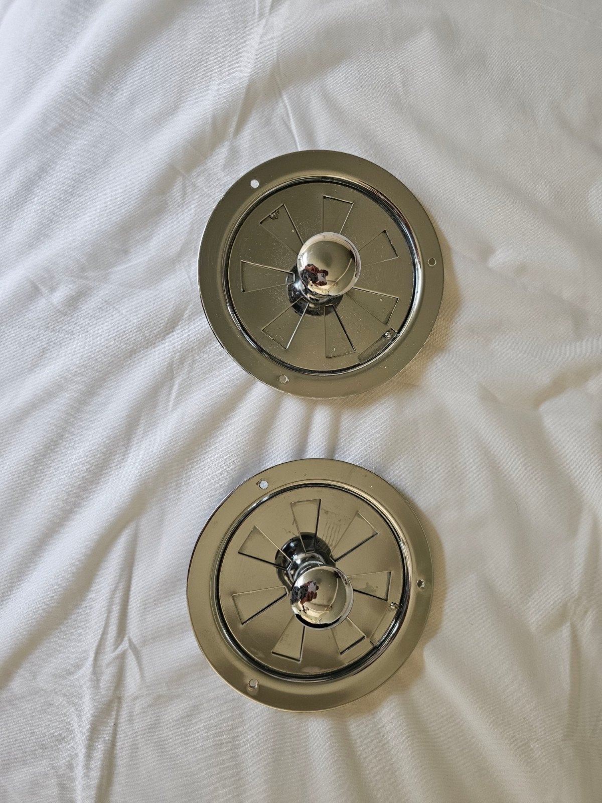 Set van 2 chromen ventilatieroosters voor boot/caravan, Ophalen of Verzenden, Gebruikt, Interieur en Kussens