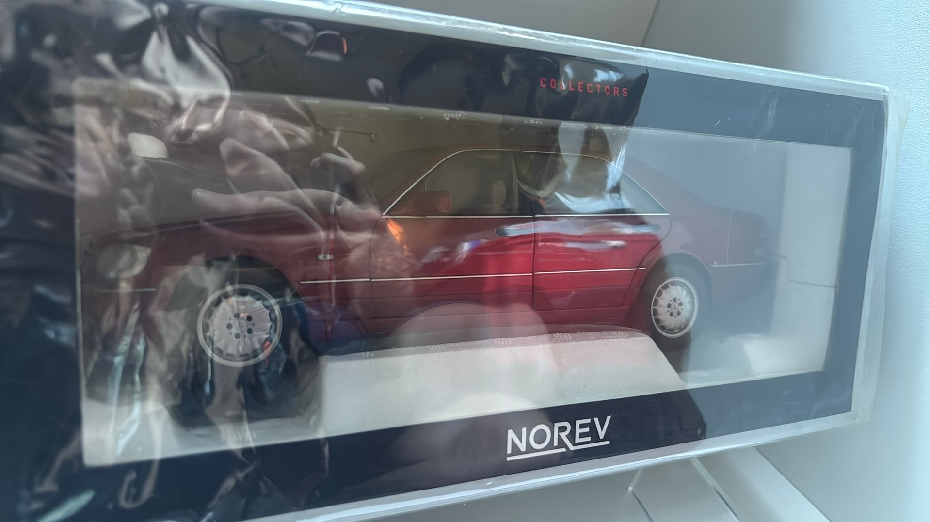 Mercedes benz s -class amg  red norev 1.18, Norev, Ophalen of Verzenden, A, A
