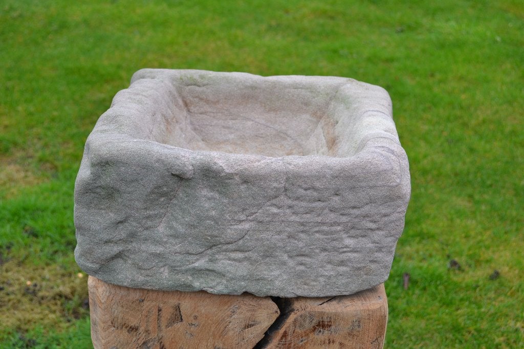 antiek klein zandstenen bakje, hondenbakje, Ophalen