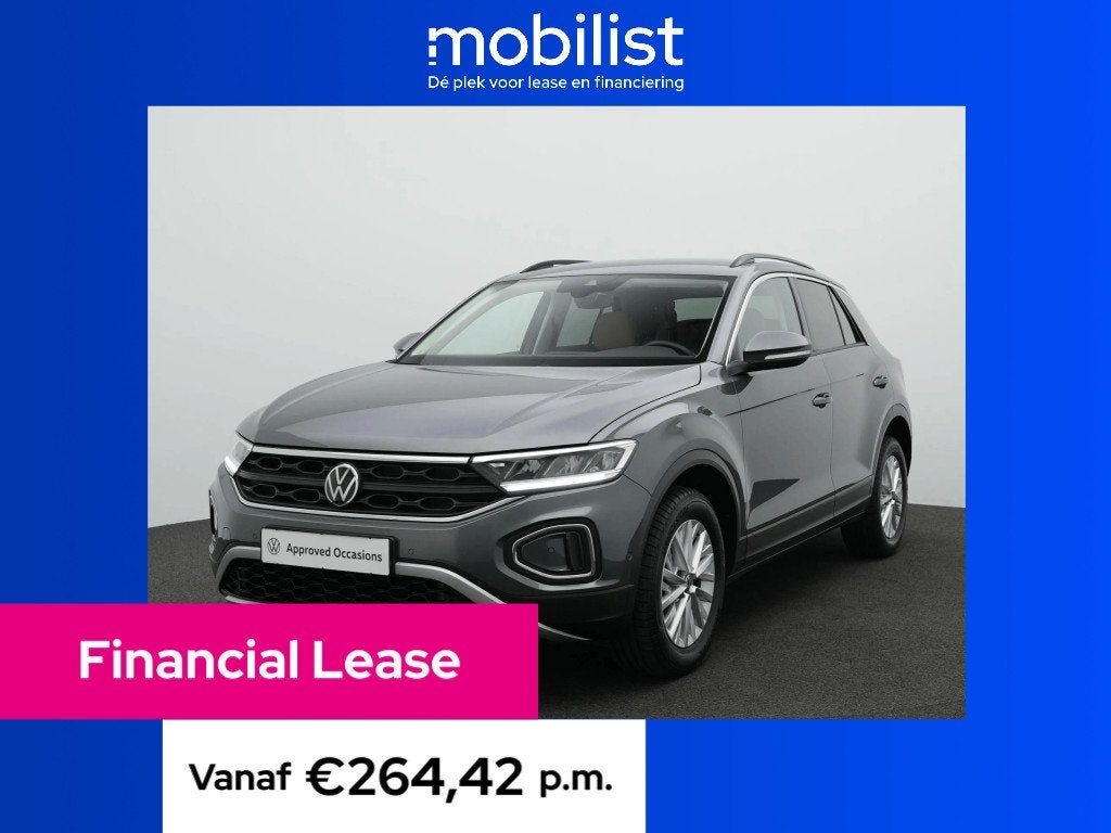 Volkswagen T-Roc 1.0 TSI 110pk Life (bj 2022), Dealer onderhouden, Gebruikt, Leder, Bedrijf