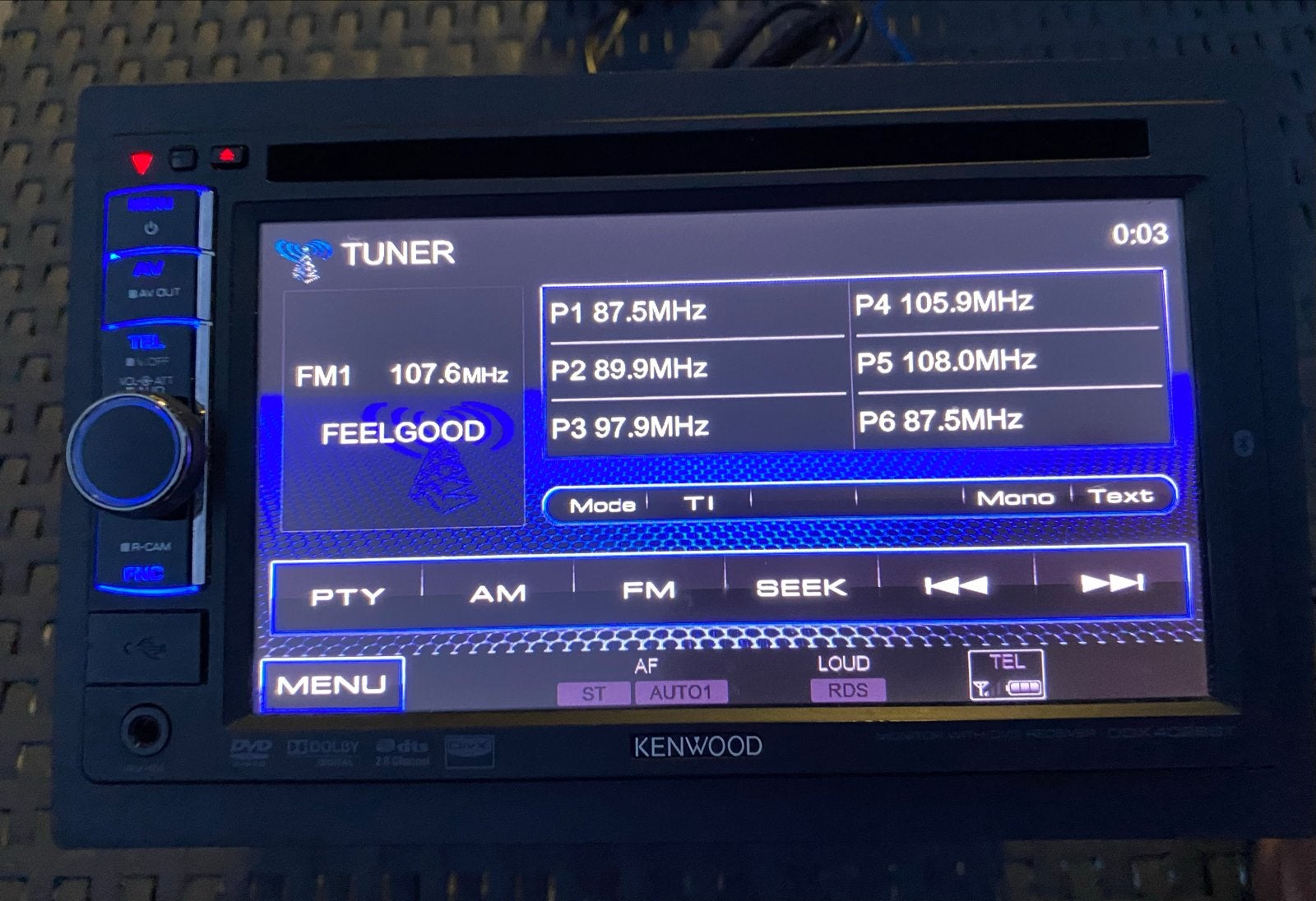 Kenwood DDX4028BT Navigatie/DVD Receiver met Uitgebreide Con, Ophalen, Gebruikt