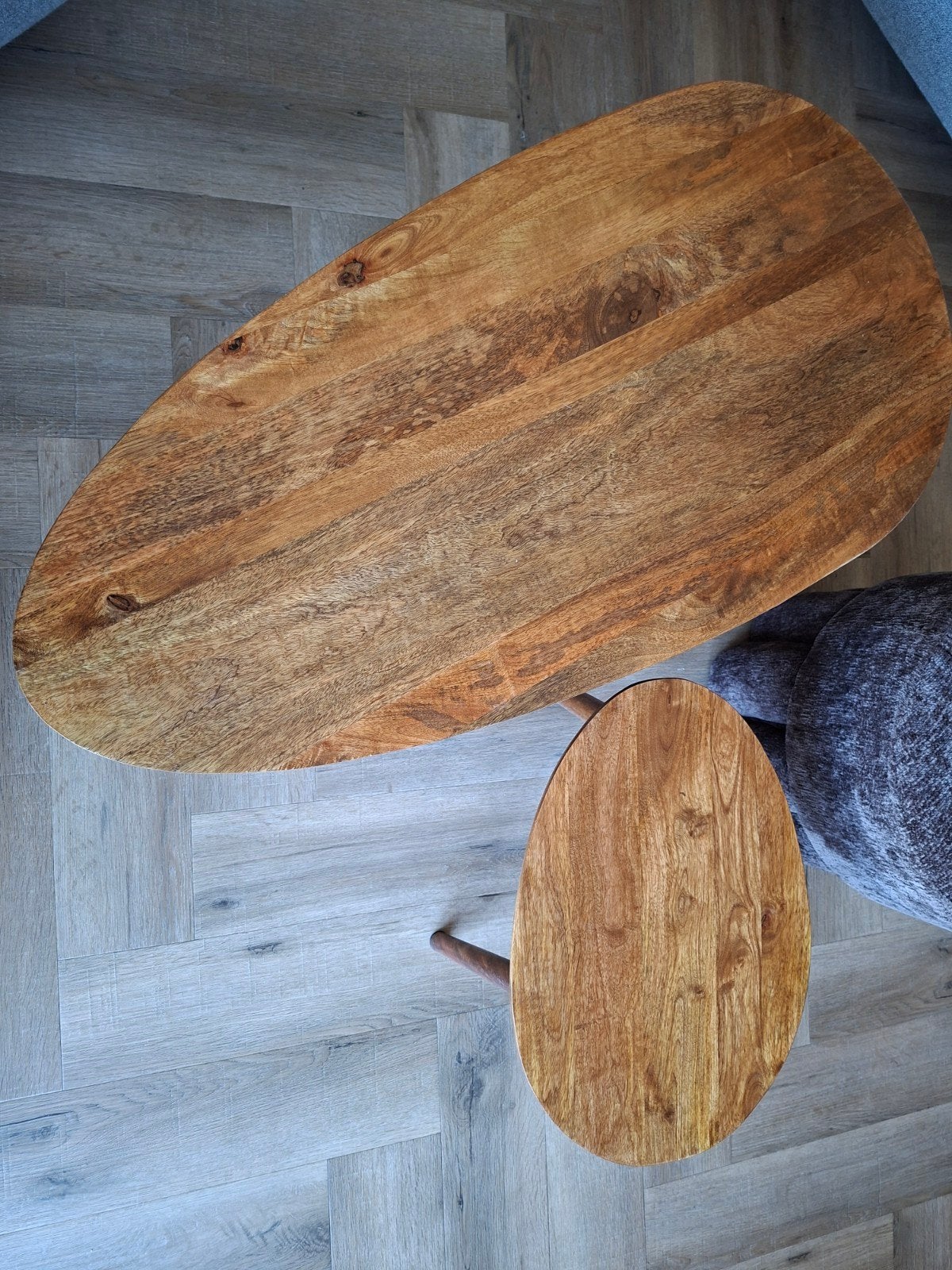 kumara set salon- en bijzettafel, Huis en Inrichting, Ophalen, Japandi, 50 tot 100 cm, 50 tot 100 cm