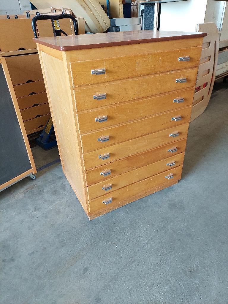 Vintage papierkast in topstaat!! - ook lades met vakken, Ophalen of Verzenden