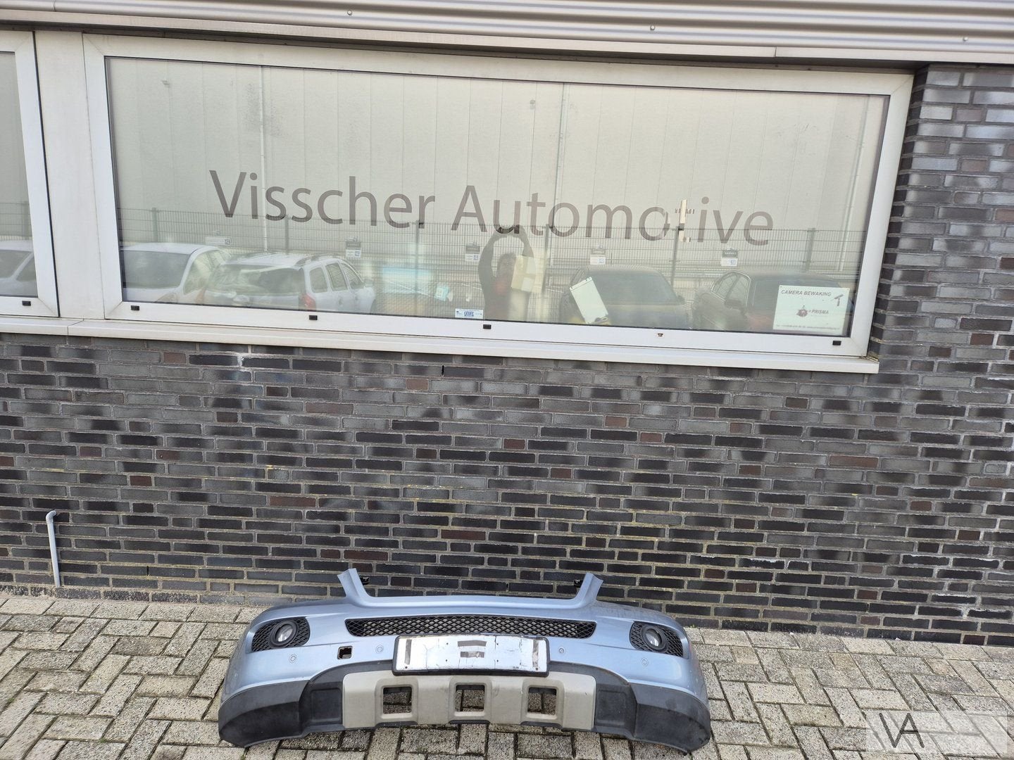 Mercedes ML W164 2005 - 2009 voorbumper met pdc blauw €350, Gebruikt, -, Voor, Ophalen of Verzenden