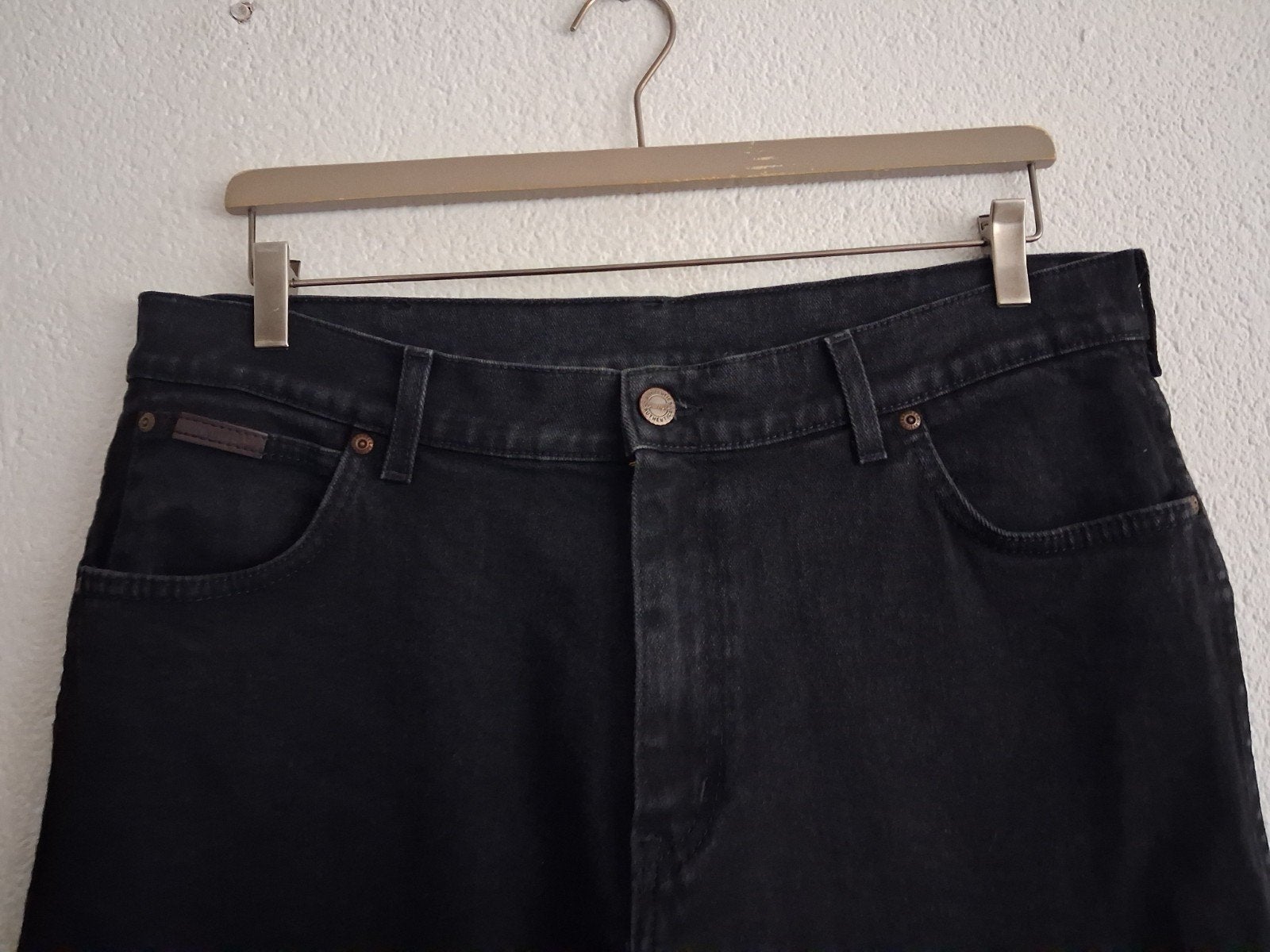 Wrangler Texas Stretch Jeans Zwart W38 L30, W36 - W38 (confectie 52/54), Zwart, Wrangler, Nieuw