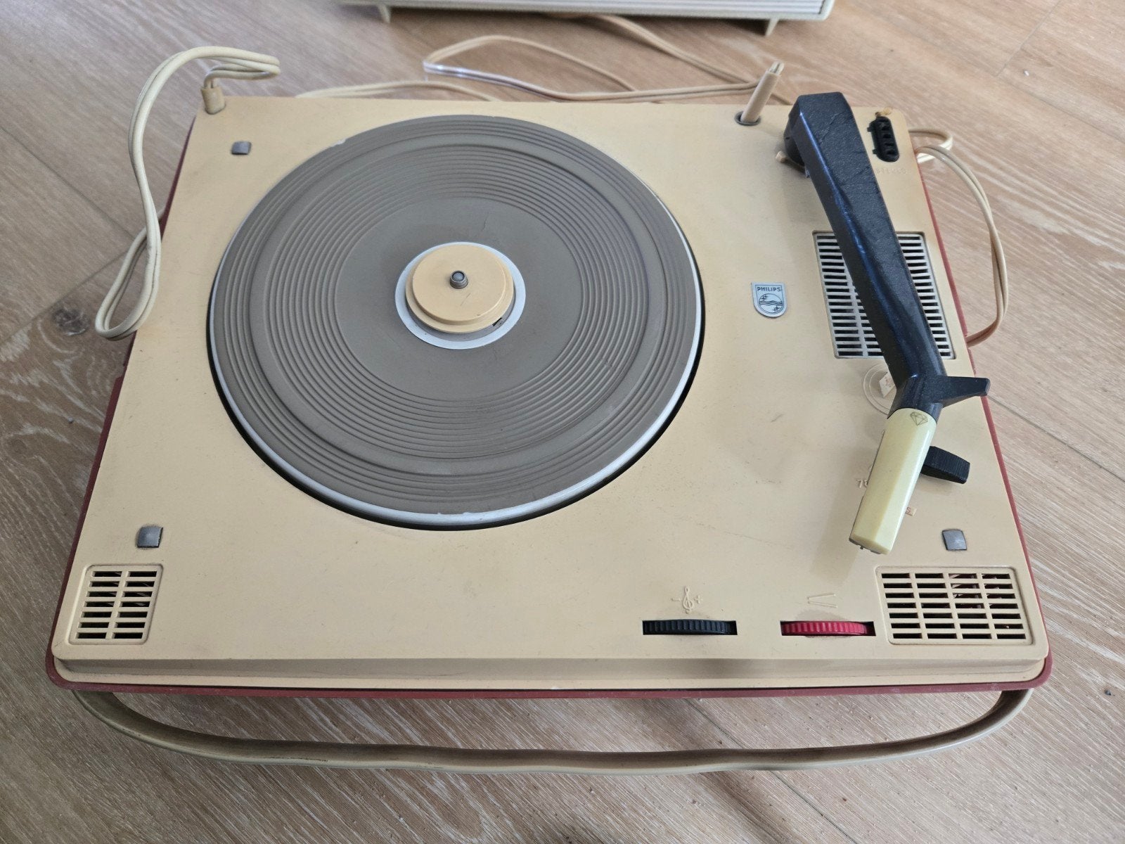 Philips AG4656 Koffer Platenspeler uit 1963 - Werkt Goed, Ophalen of Verzenden, Gebruikt, Platenspeler, Philips