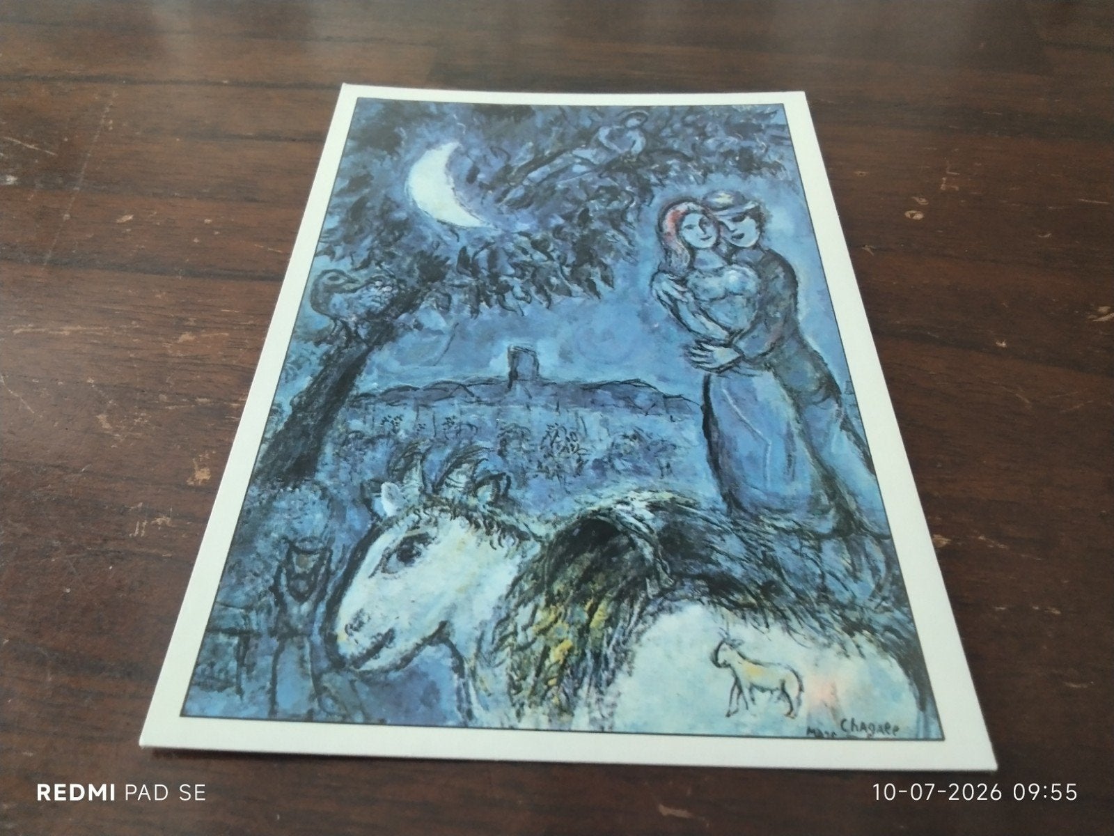 Marc Chagall - Boeren uit Vence - Olieverf op doek, Ophalen of Verzenden, 1980 tot heden, Overige thema's