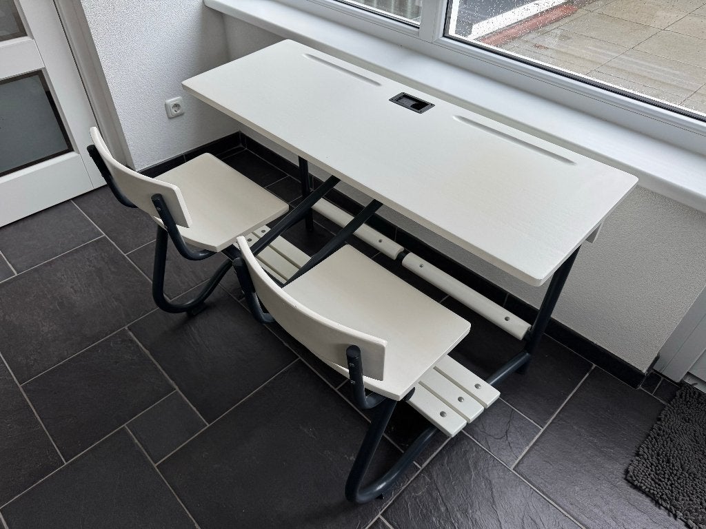 Kinderbureau schoolbankje in topstaat, Ophalen, Opbergruimte, 110 cm, 40 cm