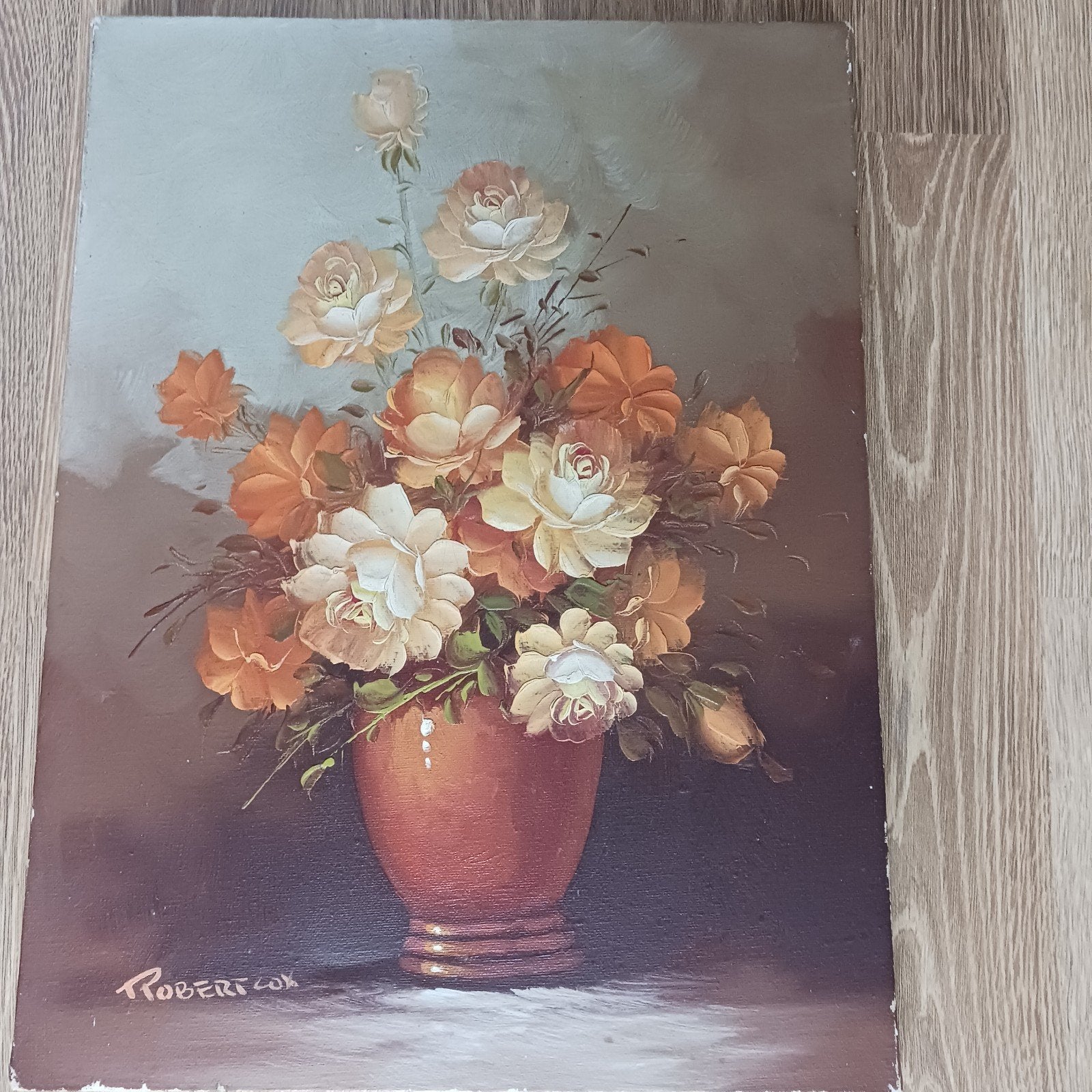 bloemenschilderij op canvas, Antiek en Kunst, Ophalen