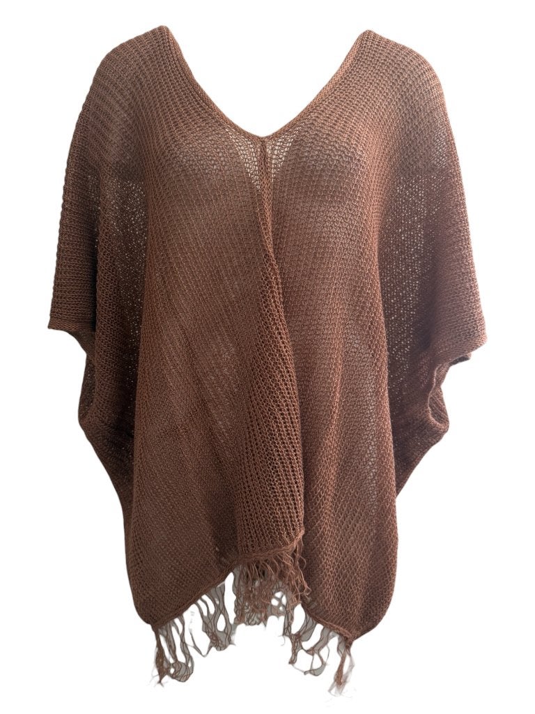 Forte Forte poncho One Size, Maat 38/40 (M), Blauw, Ophalen of Verzenden, Zo goed als nieuw
