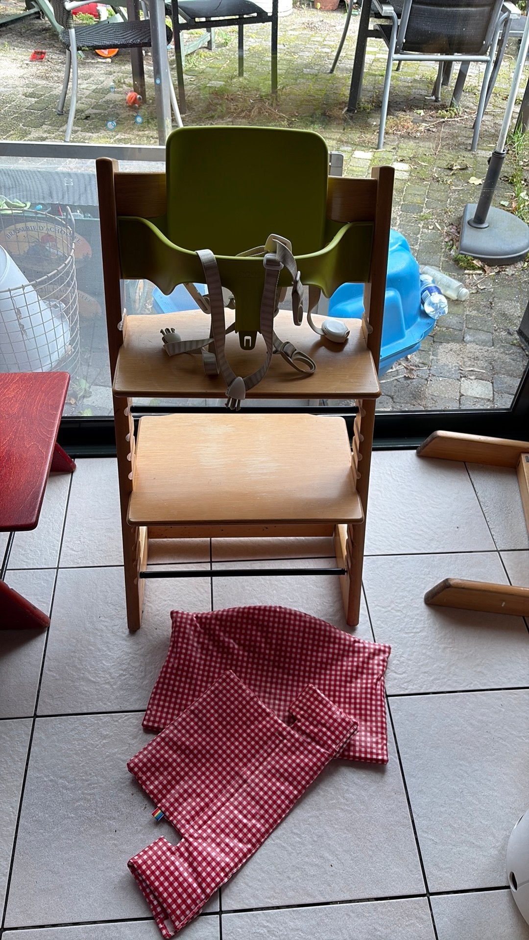 Stokke kinderstoel verkleiners gliders kussenset harnas, Ophalen of Verzenden, Gebruikt, Meegroeistoel, Gordel(s)