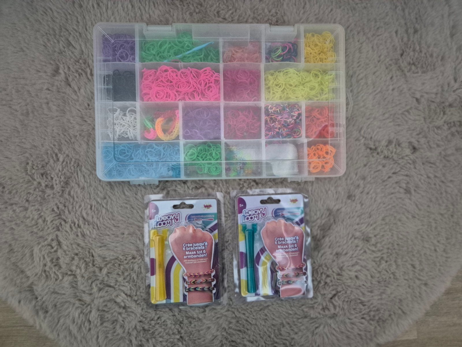 Grote doos vol loom elastiekjes + 2 nieuwe sets, Ophalen of Verzenden, Nieuw, Overige typen
