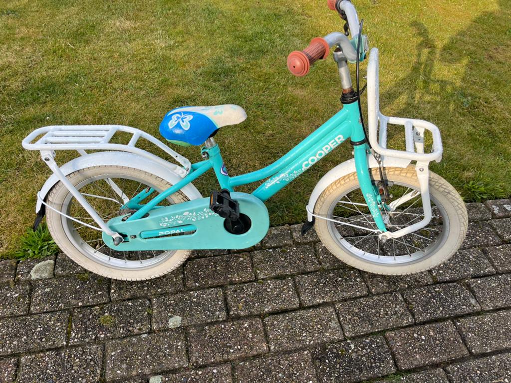 Meisjesfiets popal cooper 16 inch, Fietsen en Brommers, Fietsen | Kinderfietsjes, Ophalen, Zo goed als nieuw, 16 tot 20 inch