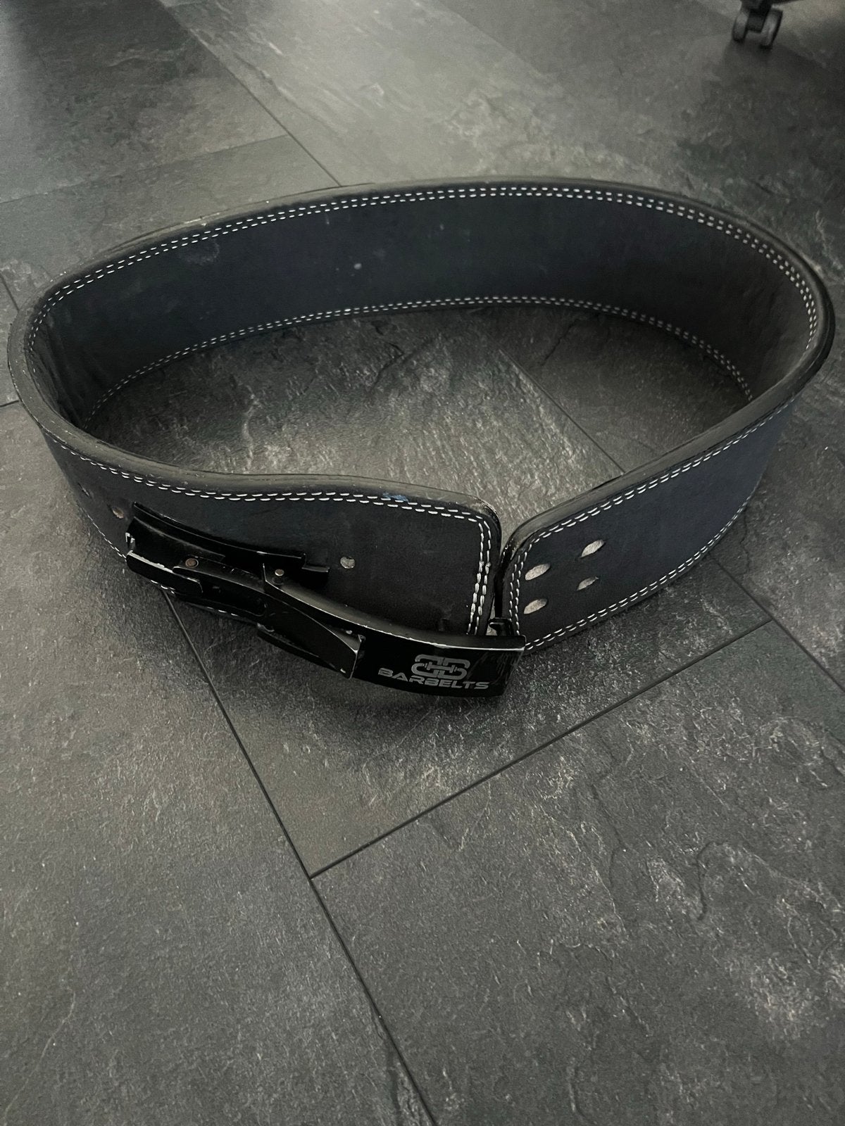 Barbelts Powerlifting Lever Belt - Zwart, Ophalen of Verzenden, Gebruikt, Rug, Halterriem
