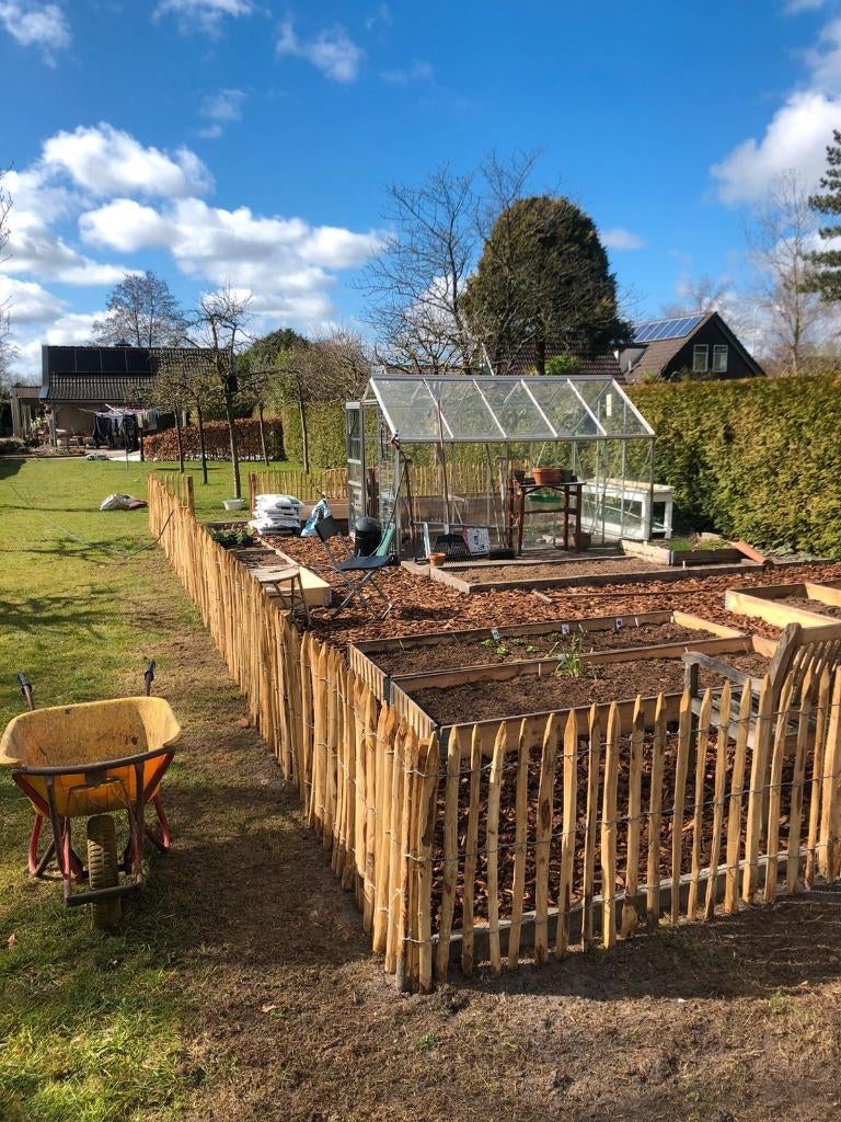 Kastanje houten schapen hekwerk palen en poorten op maat, Ophalen, Met poort, Nieuw, Tuinhek